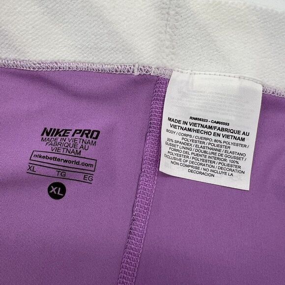 Nike Pro Training Three Inch 3" Shorts Black & purple dots TIGHT FIT Gym… - Picture 5 of 5